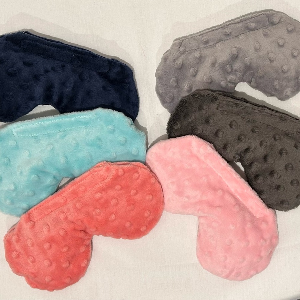 Weighted Minky Eye Mask with Removable Soft Cover - Spa Wellness Gift - Handmade